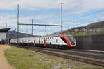 RABDe 502 012-3 Twindexx, durchfährt den Bahnhof Gelterkinden. Die Aufnahme stammt vom 11.03.2020.