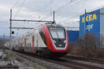 RABe 502 404-2 fährt am 16.02.2024 Richtung Bahnhof Lausen..