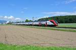 RABDe 502 009 als IR 2370 bei Herzogenbuchsee, 24.05.2018.