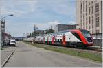 Der SBB RABDe 502 (94 85 0502 004-4 CH-SBB) auf Testfahrt zwischen Grenchen Süd und Lengnau.

22. Juli 2019