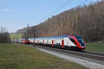 RABe 502 207-9 Twindexx fährt Richtung Bahnhof Tecknau.