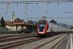 RABe 502 218-6 Twindexx durchfährt den Bahnhof Rupperswil.