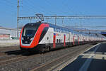 RABe 502 227-7 Twindexx durchfährt den Bahnhof Rothrist. Die Aufnahme stammt vom 10.03.2022.