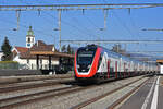 RABe 502 210-3 Twindexx durchfährt den Bahnhof Rupperswil.