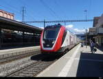 SBB - Triebzug RABe 502 217 bei der einfahrt im Bahnhof von St. Margrethen am 08.07.2022