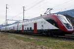 Der RABe 502 404  Brig-Glis  der am 26.12.23 in Sargans abgestellt ist.