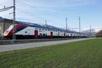 Der RABe 502 404  Brig-Glis  am 26.12.23 in Sargans abgestellt.