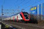 RABe 502 223-6 Twindexx fährt am 20.01.2025 Richtung Station Itingen.