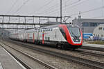 RABDe 502 010-7 Twindexx durchfährt am 17.02.2025 den Bahnhof Rupperswil.