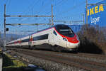 ETR 503 021-2 fährt am 20.01.2025 Richtung Station Itingen.