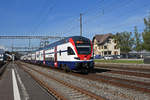 RABe 511 046, auf der S11, durchfährt den Bahnhof Rupperswil. Die Aufnahme stammt vom 10.09.2019.