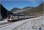 SBB KISS in ungewohnter Umgebung: der SBB RABe 511 110 erreicht als IR 1745  Verbier Express  in Kürze sein Ziel Le Châble.