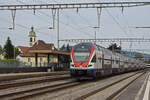 RABe 511 044 KISS durchfährt den Bahnhof Rupperswil. Die Aufnahme stammt vom 25.09.2021.