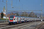 RABe 511 062 KISS durchfährt den Bahnhof Rupperswil. Die Aufnahme stammt vom 28.03.2022.