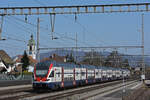 RABe 511 005 KISS durchfährt den Bahnhof Rupperswil. Die Aufnahme stammt vom 28.03.2022.