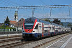 RABe 511 044 KISS durchfährt am 12.08.2024 den Bahnhof Rupperswil.