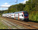 SBB - RABe 511 113 bei der durchfahrt in Mies am, 2024.10.03