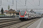 RABe 511 042 KISS durchfährt am 17.02.2025 solo den Bahnhof Rupperswil.