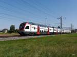 SBB - Triebzug RABe 511 105-4 unterwegs nach Bern bei Lyssach am 22.08.2015