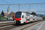 RABe 512 023-8 KISS durchfährt am 12.08.2024 den Bahnhof Rupperswil.