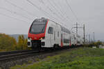 RABe 512 001-4 KISS fährt am 13.11.2024 Richtung Bahnhof Pratteln.