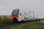 RABe 512 006-3 KISS, fährt am 13.11.2024 Richtung Bahnhof Pratteln.