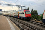 Uetikon am Zürichsee. Triebzug 514 057 der S6 nach Baden via Zürich Affoltern wartet auf dem Nebengleis auf die Rückfahrt. 6.August 2019 