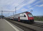 RABe 514 014 am 14.4.2020 als S8 in Pfäffikon SZ.