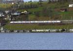 SBB - 1 Triebzug RABe 514 ... unterwegs am Zürichsee bei Feldmeilen am 2024.12.21