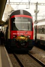 07/07/2009 RABe 514060-3 auf dem Weg zur Taufzeremonie.
Dies ist der letzte von der Siemens ausgelieferte DTZ. Er wurde Heute auf den Namen Oerlikon getauft.