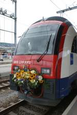 07/07/2009 RABe 514060-3 auf dem Weg zur Taufzeremonie.
Dies ist der letzte von der Siemens ausgelieferte DTZ. Er wurde Heute auf den Namen Oerlikon getauft.