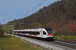 RABe 521 027, auf der S3, fährt Richtung Bahnhof Gelterkinden.