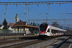 RABe 521 019 durchfährt den Bahnhof Rupperswil.