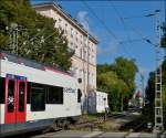 - Seehas - Ein Seehas verlsst am 13.09.2012 den Bahnhof von Konstanz in Richtung Rheintorturm und Rheinbrcke.