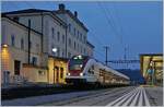 In Porrentruy wartet der SBB RABe 522 208 als S3 auf die Abfahrt nach Olten (via Basel SBB).