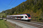 RABe 523 051, auf der S3, fährt Richtung Bahnhof Tecknau.