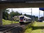 SBB - Triebzug RABe 523 051 unterwegs bei Rothenburg am 24.08.2014