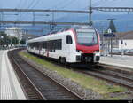 SBB - RABe  523 501 als Regio nach Lausanne bei der einfahrt in Yverdon am 04.06.2023
