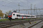 RABe 523 507-7 Mouette durchfährt am 26.04.2024 den Bahnhof Pratteln.