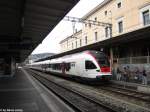 RABe 524 014 + 524 108 am 24.8.2012 in Lugano als S10 nach Chiasso.