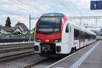 RABe 531 002-9 durchfährt am 10.06.2024 auf einer Testfahrt den Bahnhof Rupperswil.