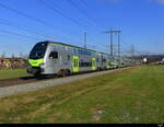 BLS - Triebzug RABe 515 035 unterwegs bei Lyssach in Richtung Bern am 2025.01.13