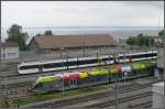 RABe 526 GTW von Thurbo und der neue Flirt fr die Autonome Region Bozen stammen beide aus dem Hause Stadler. Rorschach (16.08.2008)