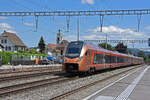 RABe 526 204 Traverso der SOB durchfährt am 10.06.2024 den Bahnhof Rupperswil.