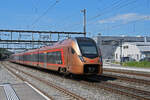 RABe 526 106 Traverso der SOB durchfährt am 12.08.2024 den Bahnhof Rupperswil.