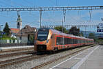 RABe 526 201 Traverso der SOB durchfährt am 12.08.2024 den Bahnhof Rupperswil.