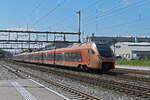 RABe 526 106 Traverso der SOB durchfährt am 12.08.2024 den Bahnhof Rupperswil.