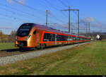 SOB - Triebzug RABe 526 229 + 526 129 unterwegs bei Lyssach in Richtung Bern am 2025.01.13