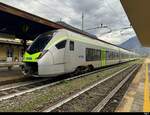 BLS - RABe 528 124 im Bahnhof in Domodossola am 2024.09.25