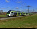 BLS - Triebzug RABe 528 218 unterwegs bei Lyssach in Richtung Bern am 2025.01.13